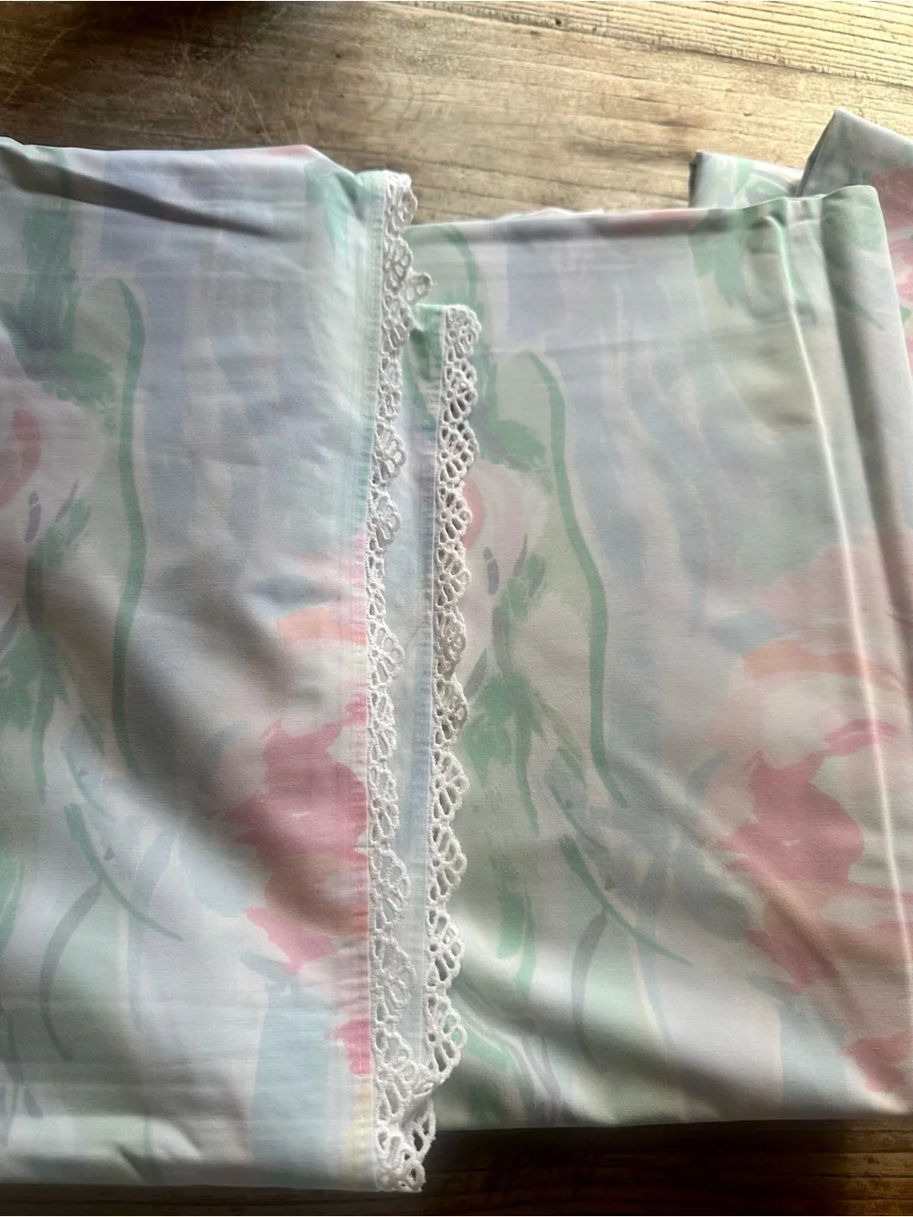 Vintage Martex Monet Gardens 6 piece King Sheet Set
